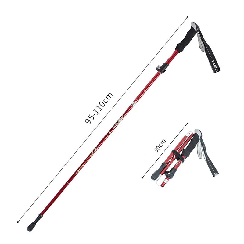 Collapsible Trekking Pole - Tungsten Steel Tip