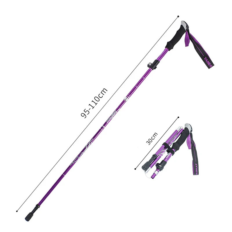 Collapsible Trekking Pole - Tungsten Steel Tip